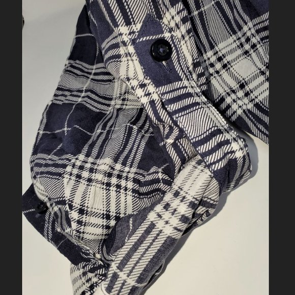 TORRID blue white Challis Plaid shirt PLUS 4X - Picture 10 of 10